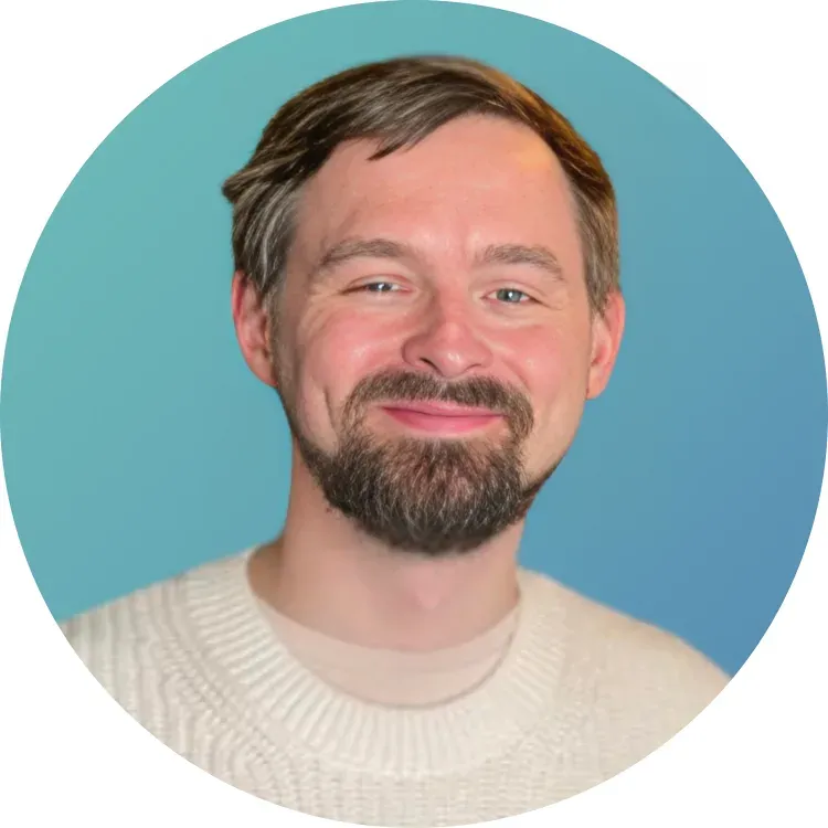 A circular portrait of the second of the two people interviewed below.