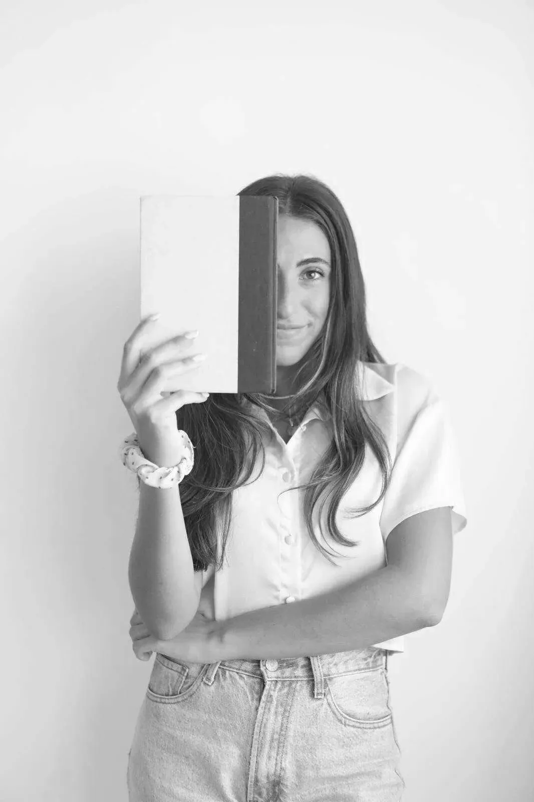 portrait Black-and-white portrait of Nicole Gelb.