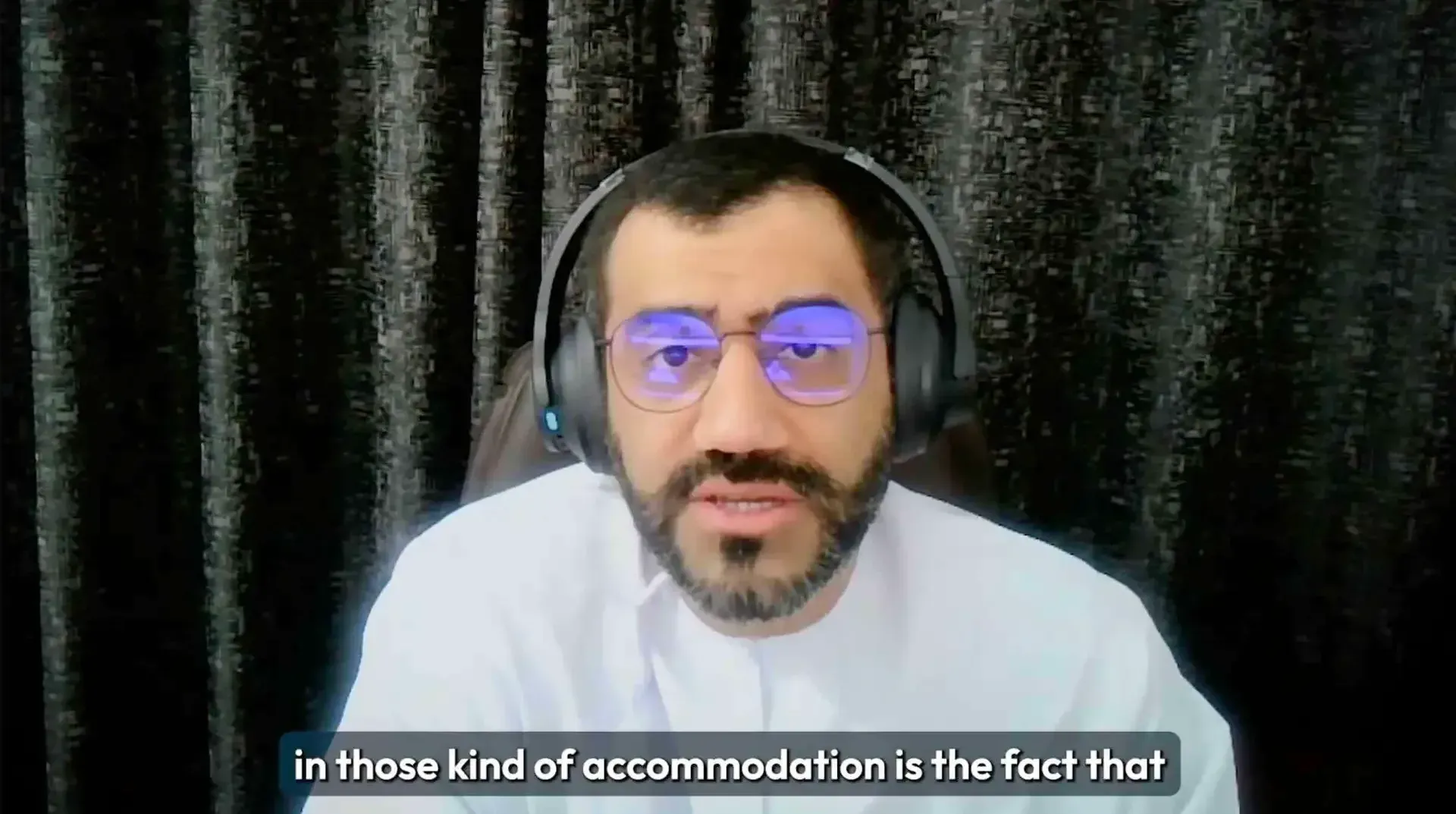 Effendy speaking during a student accommodation interview.